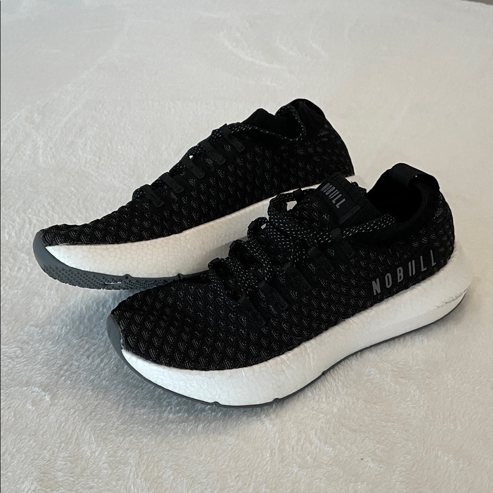 NOBULL Black and White Knit Sneakers